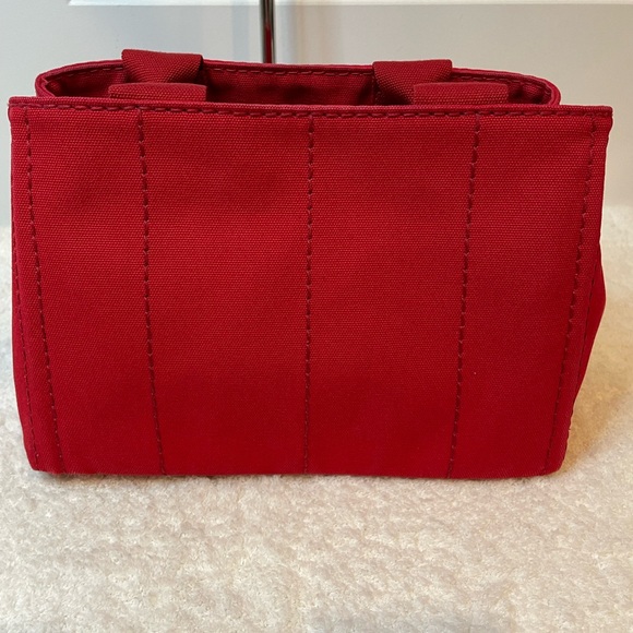 Prada Canapa Mini Canvas Red Tote- excellent condition - Picture 7 of 16